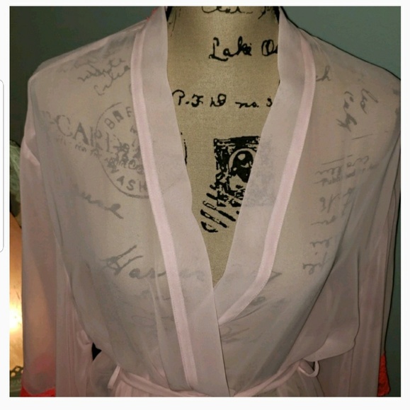 New Victoria's Secret Sheer Lace Kimono Robe - Picture 2 of 9